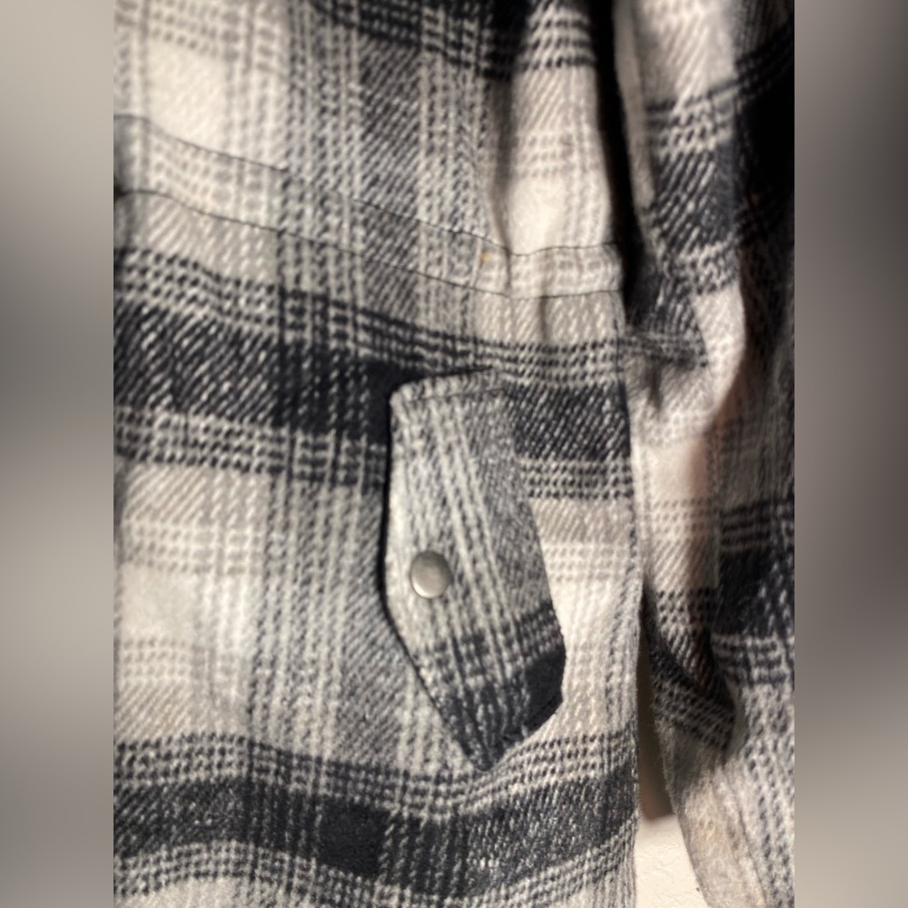 Mossimo Supply Co. Black and White Checkered Coat size L - Picture 2 of 10
